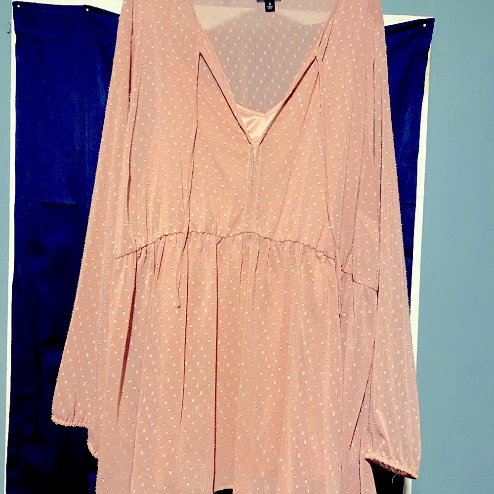 Blush-Clip-Dot-Tie-Babydoll